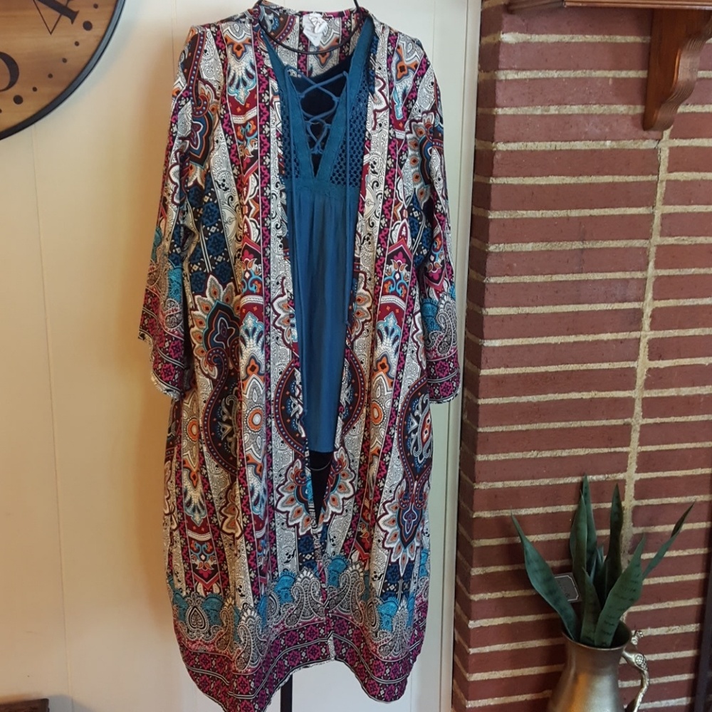 Crepas Boho Long Kimono